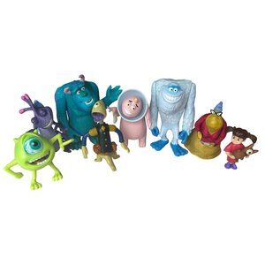 Mixed Lot of 7 Disney Pixar Made For McDonald's Multicolored Toy Figures (READ)